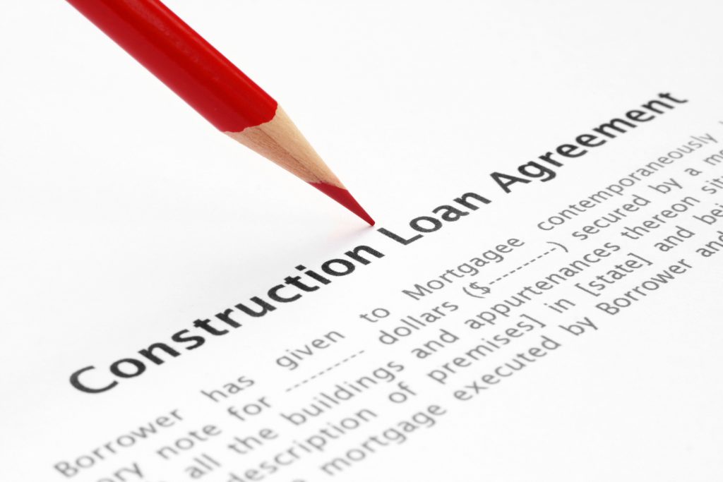 Construction mortgage agreement